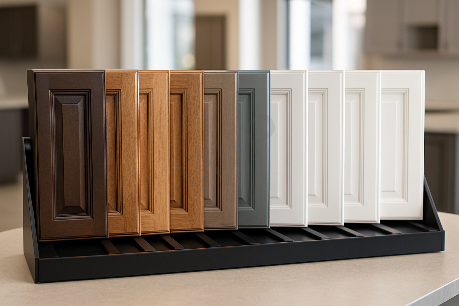 Cabinet finish samples
