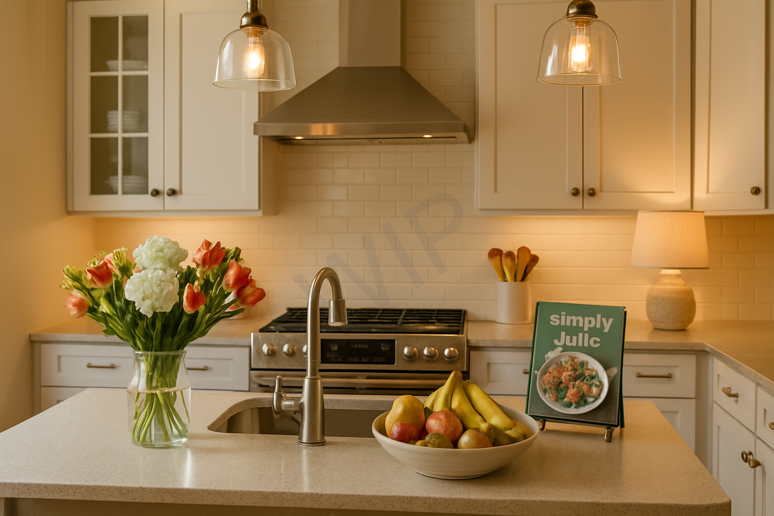 Styled kitchen with decor